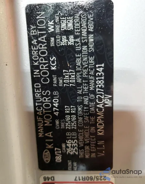 2018 Kia Sportage Lx from USA, damaged, VIN KNDPMCAC2J7381341